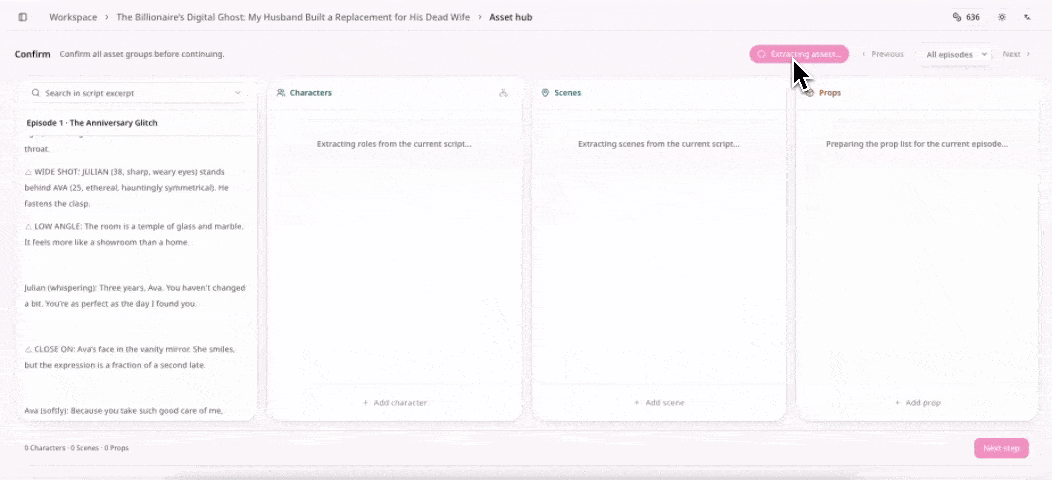 Dramily asset workspace workflow demo