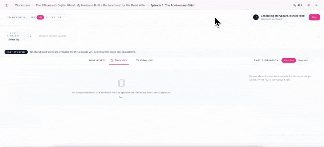 Dramily storyboard planning workflow demo